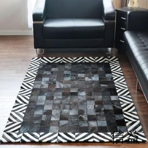 2018 free shipping 1 piece 100% natural cowhide carpet