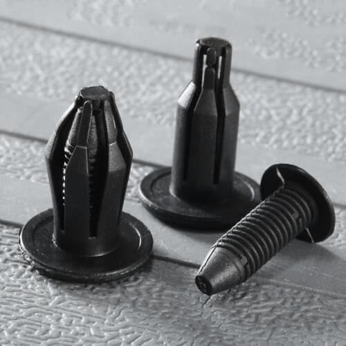 50Pcs Auto Fender Bumper Fasteners 10mm Hole Plastic Rivet Retainer Push Engine Cover Car Door Trim Panel Clips For Toyota Chery