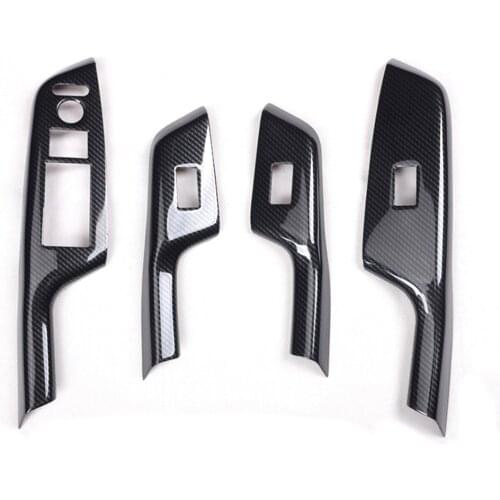 ABS Car Styling For Honda Civic 9th Generation 2012 2013 2014 Right Hand Drive Armrest Window Lift Switch Panel Cover Trim 4pcs