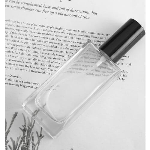 DHL Free 48pcs/lot Polished Perfume Bottle Design 50ml Square Empty Glass Parfum Bottle In Refillable With Metail Lid For Gift