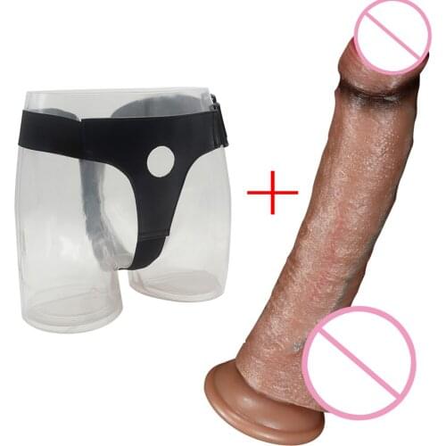 Makeup Big Double layer Dildo Hardness Soft Realistic With Suction Cup Real Skin feeling Huge Penis Erotic Sex Toy For Women Men