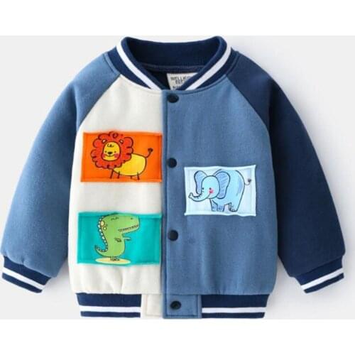 Spring Kids Baby Boys Cartoon Coat Clothing Autumn Casual Kids Baby Boys Long Sleeve Coat Children Boys Baseball Coats