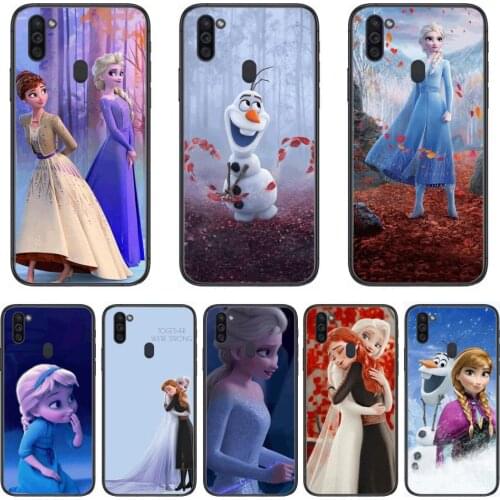 Disney Frozen Princess Elsa Anna Mobile Phone Case Hull For Samsung Galaxy M 10 20 21 31 30 60S 31S Black Shell Art Cell Cover
