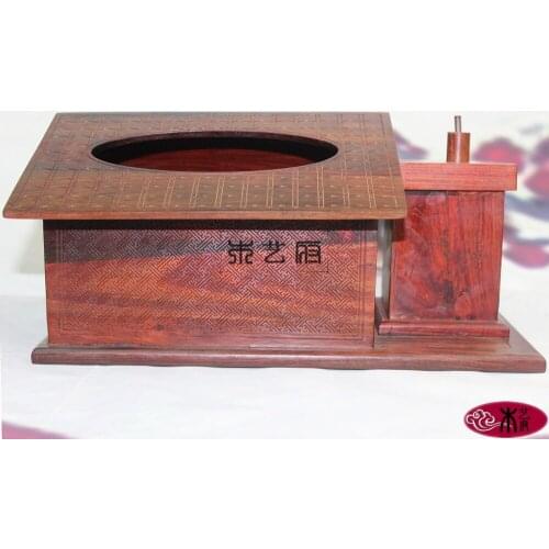 [Government] Rosewood Wooden tissue box red wood carving Boutique style pumping tray Home Decoration practical gifts