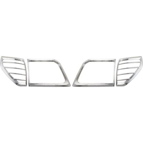 For Toyota Land Cruiser Prado J90 FJ90 1996-2002 ABS Chrome accessories plated Head Light Lamp Cover Trim