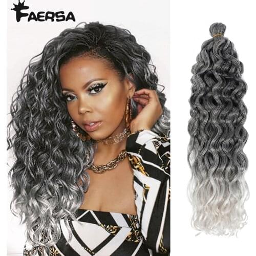 Ocean Wave Braiding Hair Extensions Crochet Braids Synthetic Hair Hawaii Afro Curl Ombre Curly Blonde Water Wave Braid For Women