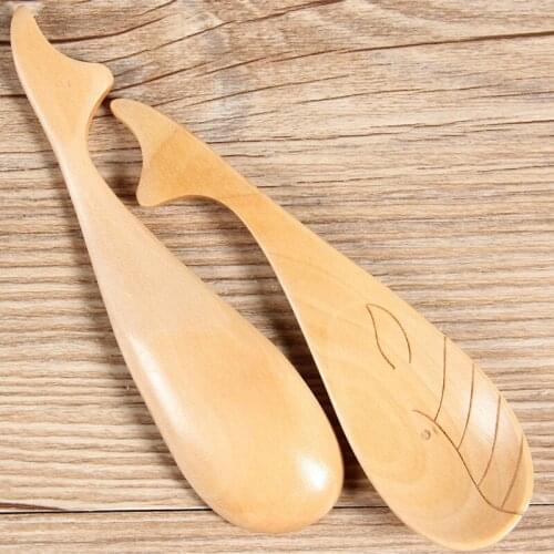 Kitchen Wooden Rice Spoon Natural Environmental Protection Cartoon Animal Wooden Rice Paddle Shovel Cute Fish Rice Spoon Scoop