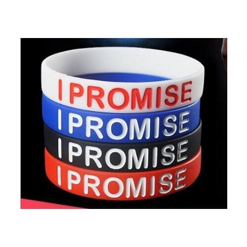 Silicone bracelets LOGO:I PROMISE 100PCS/LOTS Free shiping