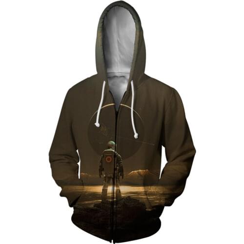 Funny Mens Zipper Hoodies 3D Regular Printed Zipper Hooded Men New Arrivals Long-sleeved Hooded Sweatshirt Spring Autumn