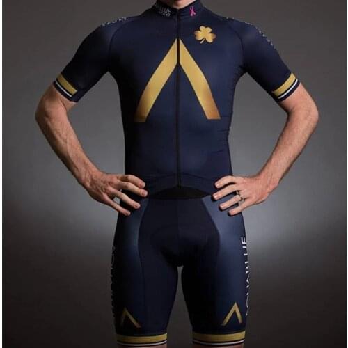 Aqua blue triathlon men professional team cycling jersey short tights riding three-piece ciclismo tights bicycle MTB suit dress