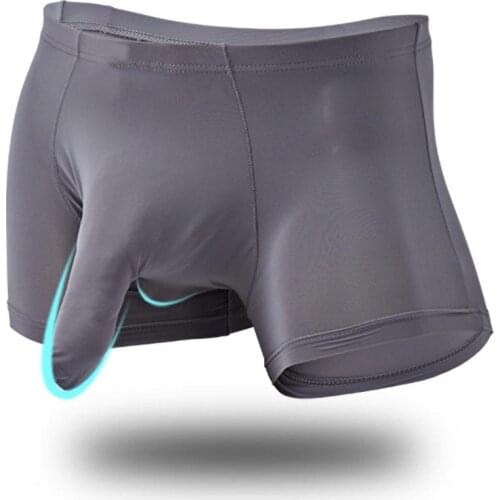 3D Penis Pouch Convex Men Boxers Solid Color Breathable Underwear Mid Rise Sexy Underpants Homme Panties Knickers