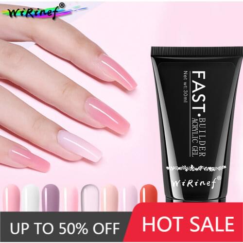 WiRinef Acrylic Gel Kit UV Builder Gel Nail Extension 36W UV Lamp Curing Nail Gel Polish Nails Tools Set