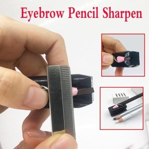 Eyebrow Pencil Sharpening Tool Kit 1Pcs Pencil Tool & 10Pcs Blades Permanent Makeup Supply For Waterproof Eyebrow Pencil Sharpen