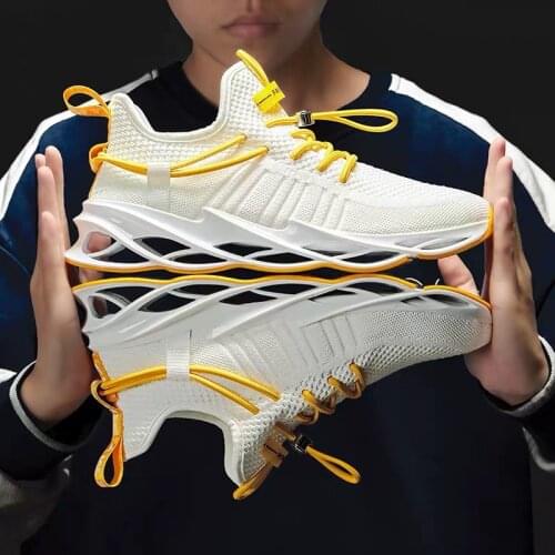 New mens shoes sports shoes mens light and breathable mesh running shoes