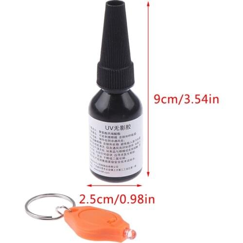 New Curing Adhesive Transparent Crystal Glass Acrylic Repair Liquid Glue 10ML 3038 3068 UV Glue