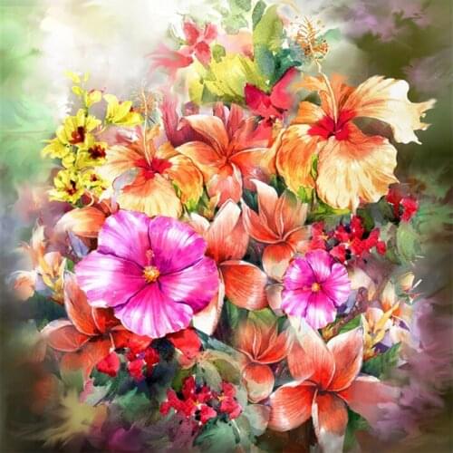 Full square/Round drill Diamond embroidery Spring flowers 5D DIY diamond Painting Cross Stitch Rhinestone Mosaic E26