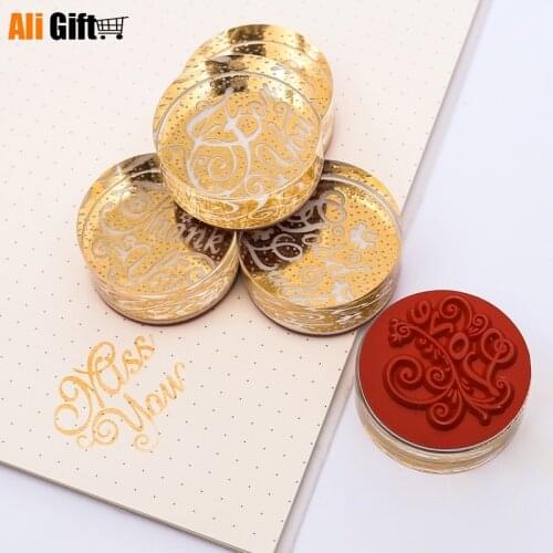 Hot Selling Newest 2021 Korean Retro Transparent Crystal Seal Hand Book Diy Album Diary Crystal Seal Die and Stamp Sets