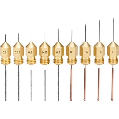 Dropship 5PCS 3D Printer Parts Stainless Steel Metal Nozzle Cleaning Needle Drill Bit 0.2mm 0.25mm 0.3mm 0.35mm 0.4mm 0.5mm 1mm