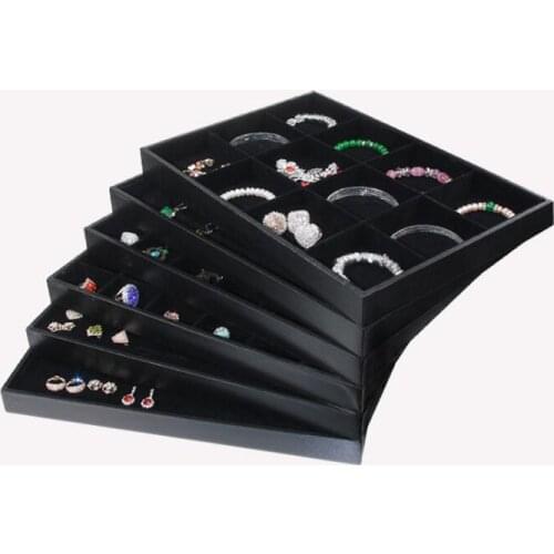 Jewelry Display Rack Holder Black Jewellery Dislay Tray Bracelet Ring Earring Necklace Pendant Jewelry Storage Boxes Mix order