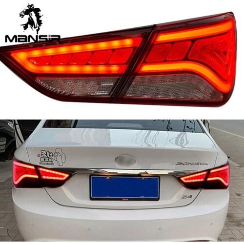 LED Car Taillight Tail Lamp Brake Reversing Reverse Rear Fog Light For Hyundai Sonata YF 2011 2012 2013 2014 Dynamic Turn Signal