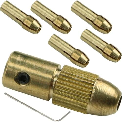 1 set 7Pcs 0.5-3mm Electric Drill Bit Collet Micro Twist Drill Chuck Set Tool New 2017