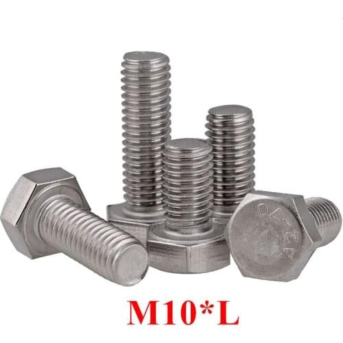 10pcs M10*L Stainless steel External Hex Socket Head Screw 8mm Outer Hexagonal Screw Bolts DIN933