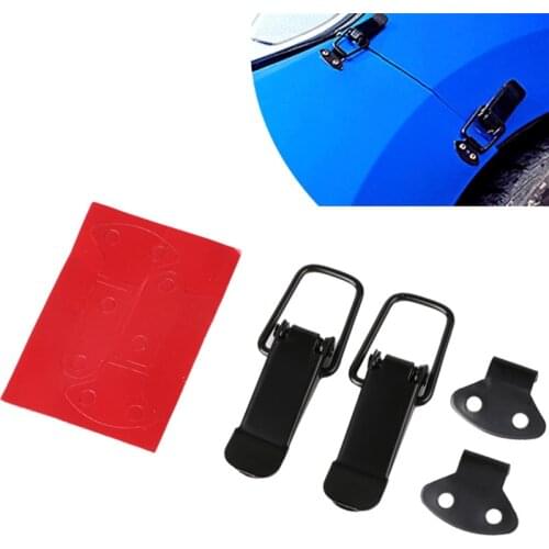 2Pcs Universal Bumper Durable Security Hook Lock Clip Kit Clip Hasp For Racing Car Truck Hood Quick Release Fastener Auto#292144