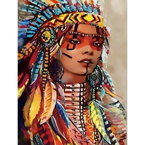 2020 African Women DIY Paint By Numbers On Canvas DIY Handicraft Adult Coloring By Number Acrylic Paint African Girl