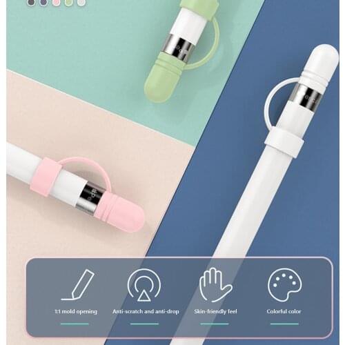 3pcs Replacement Pen Cap Lovely Protective Pouch Cap Holder Cover for Apple Pencil 1 Silicone Holder Nib Protective Case
