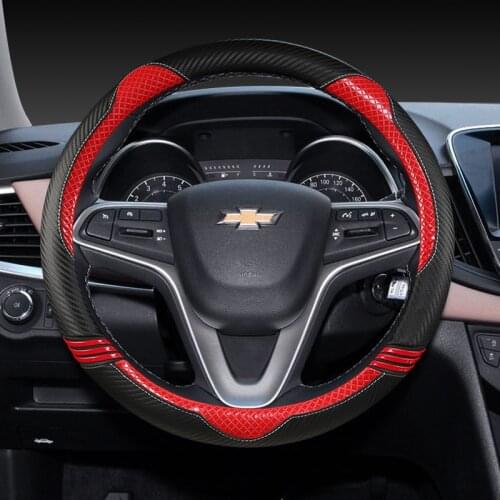 38CM PU Leather Car Steering Wheel Cover Anti-slip for Chevrolet CRVALIER TRAX CAMERO MALIBU High Quality Auto Accessories