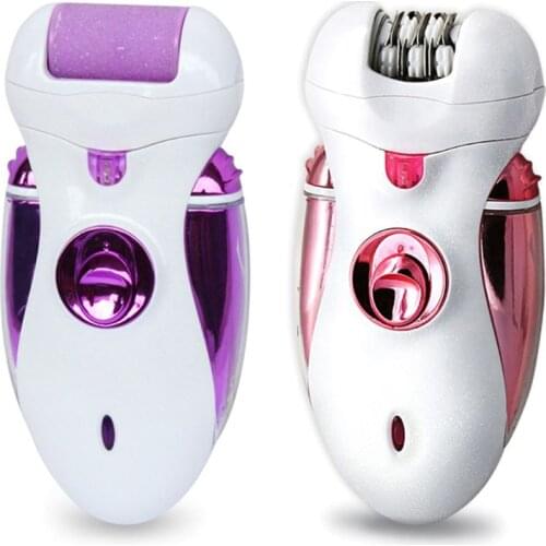 4 in 1 Rechargeable Hair Remover Includes Four Heads for Complete Hair Removal Painless Machine for Facial Bikini Leg Arms N0PF