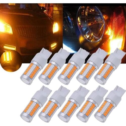 7440, T20 Led Bulbs Amber Yellow 900 Lumens Super Bright Turn Signals Light Brake Stop Parking Light Back Up Reverse Light Tai
