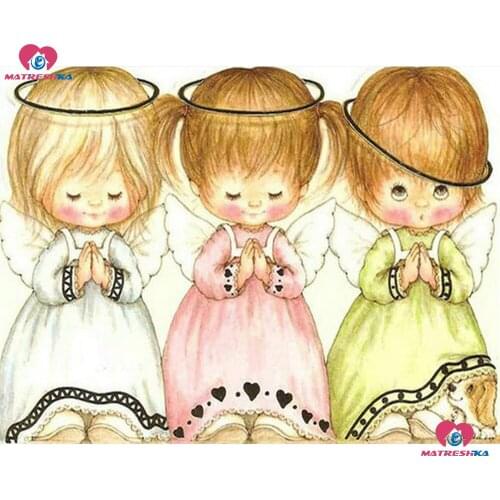 Diy 5d diamond painting full square/round drill landscape picture of rhinestone angel girl Beaded embroidery diamond mosaic kits