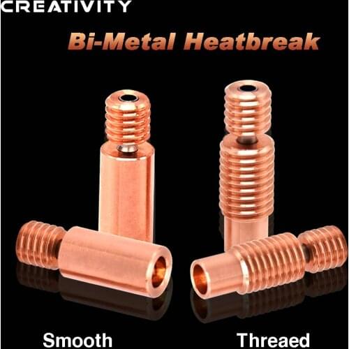 Bi-Metal Copper E3D V6-Crazy Heat Break High Quality Copper Alloy V6 Throat For V6 Hotend Heater Block I3 MK3 3D Printer Parts