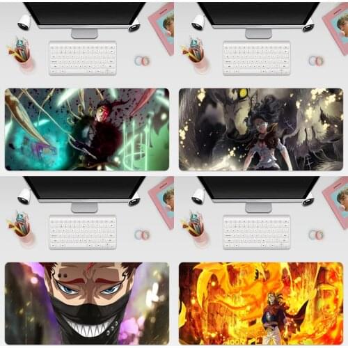 Anime Black Clover Large Keyboard Cover Non-Slip Rubber Base Computer Carpet Desk Mat PC Game Mouse Pad