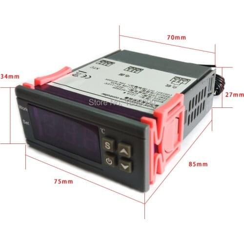 MH-1210W DC12V DC24V AC90-250V LED Digital Temperature Regulator With Sensor Heating Cooling Control