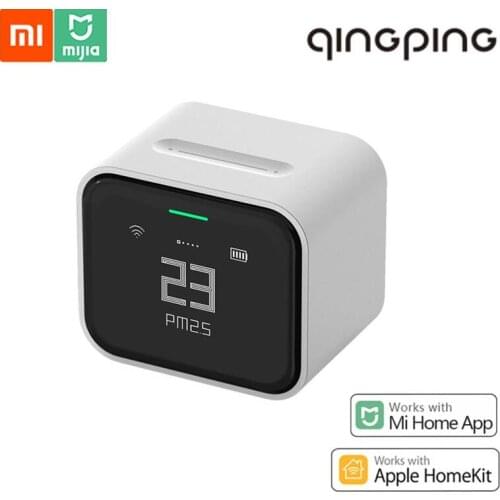 Qingping Air Detector Lite CO2 PM2.5 PM10 Temperature Humidity Monitor Touch Screen Work With Mihome APP Apple HomeKit
