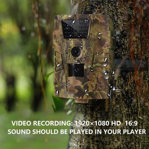 Suntekcam HT-001B Trail Camera 12MP 1080P 30pcs Infrared LEDs 850nm Hunting IP65 Waterproof 120 Degree Angle Wild Night Vision