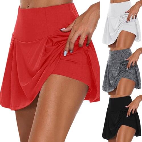 Summer Sports Tennis yoga Skorts Fitness Short Skirt Badminton breathable Quick drying Women Sport Anti-Exposure Tennis Skirt