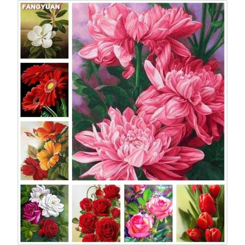 Full Drill Diy 5D Diamond Painting Nature Diamond Embroidery Flowers Mosaic Cross Stitch Kit Art Picture Home Decorstion Gift