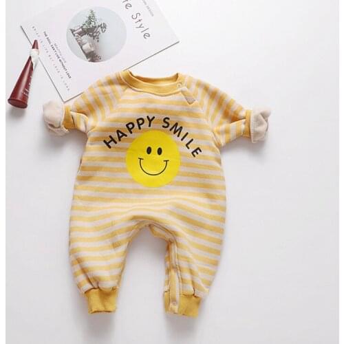 Infant Baby Boy Clothes Girls Clothing Autumn Winter Lovely Kids Bodysuits Smile Printing Child Rompers Fruit Unicorn Overalls