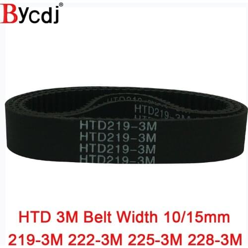 Arc HTD 3M Timing belt length=219 222 225 228 width 6-25mm Teeth 73 74 75 76 HTD3M synchronous pulle219-3M 222-3M 225-3M 228-3M