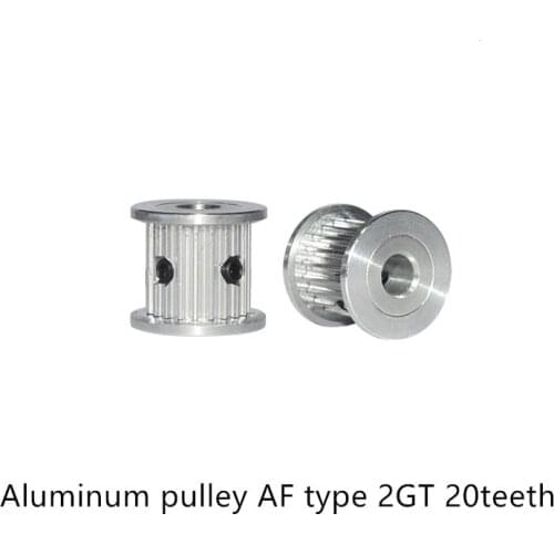 AF type 20 teeth GT2 Timing Pulley Bore 4mm 5mm 6mm for belt used in linear 2GT pulley 20Teeth 20T