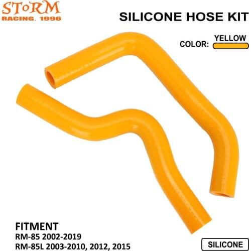 Moto Bike Yellow Silicone Radiator Heater Coolant Water Hose For SUZUKI RM85 RM 85 2002 2003 2004 2005 2006 2007 2008 2002-2008