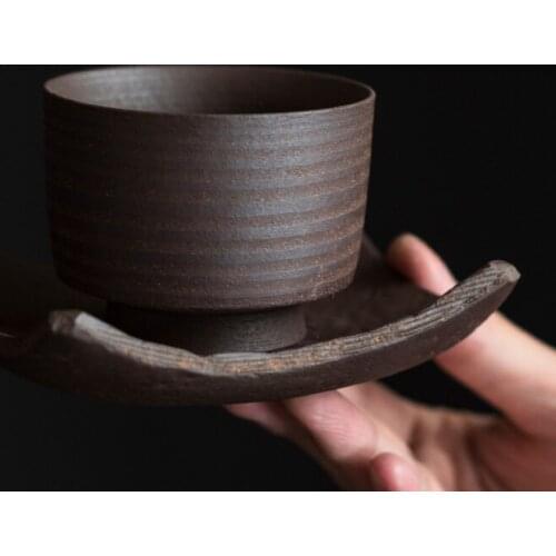Creative Handmade Stoneware Tea Cup Japanese Style Retro Hat Ceramic Master Cup Single Kung Fu Small Tea Bowl Teaset Accessories