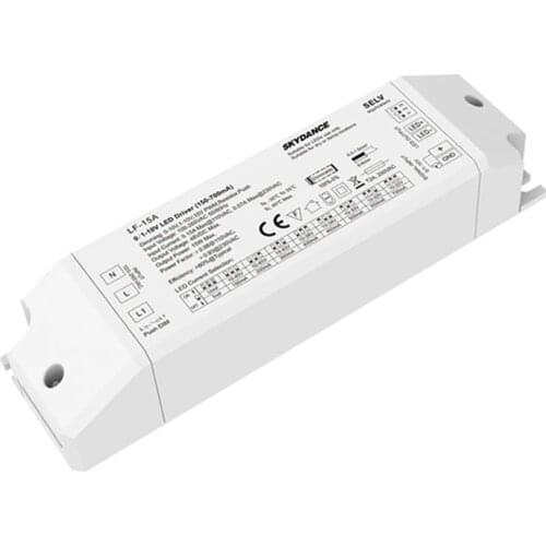 LED Dimming Driver 0-10V Constant Current Led Driver Push Dim 100V-240V Input 15W 25W 36W 150mA-1200mA Output PWM Dip Switch