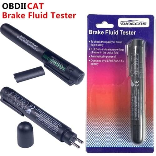 High Promotion Mini Electronic Brake Fluid Liquid Tester Pen Auto 5 LED Car Vehicle diagnostic Tools Universal Detector