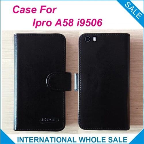 Factory Price Hot! 2016 Ipro A58 i9506 Case 6 Colors High Quality Leather Exclusive Flip Cover for Ipro A58 i9506 Tracking