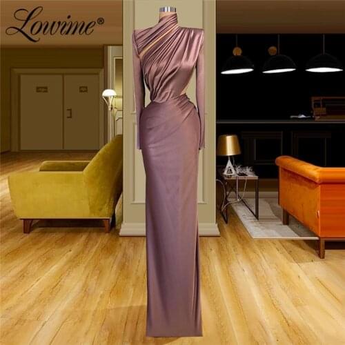 Elegant Evening Dresses Dubai Arabic Middle East Women Formal Party Dress Plus Size Satin Long Prom Gown Mermaid Evening Wear