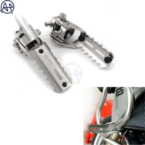 1pair Sliver For BMW R1200GS LC ADV 2013-2017 Highway Pegs Front Pegs For Pipes Triumph Tiger Explorer